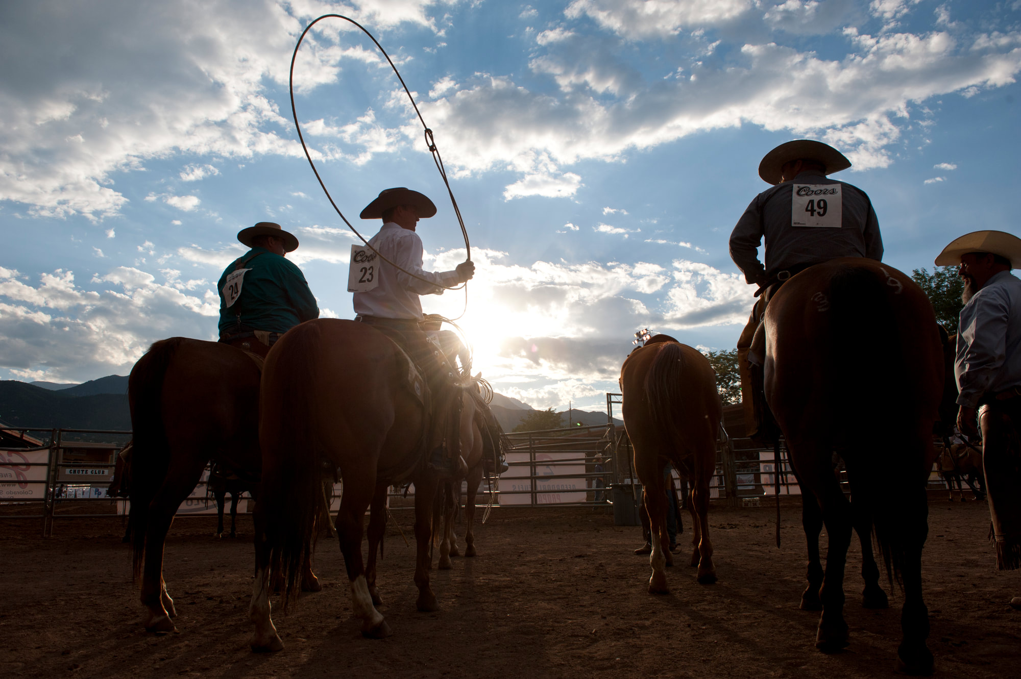 cowboys waiting their turn for the ranch rodeo cowboys waiting their turn for the ranch rodeo