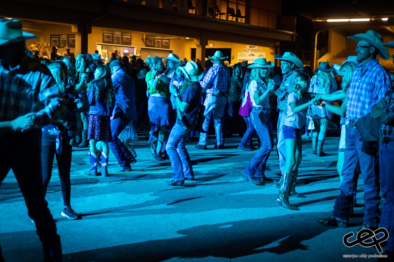 dancing-in-blue Dancing at the Ride For The Brand Ranch Rodeo
