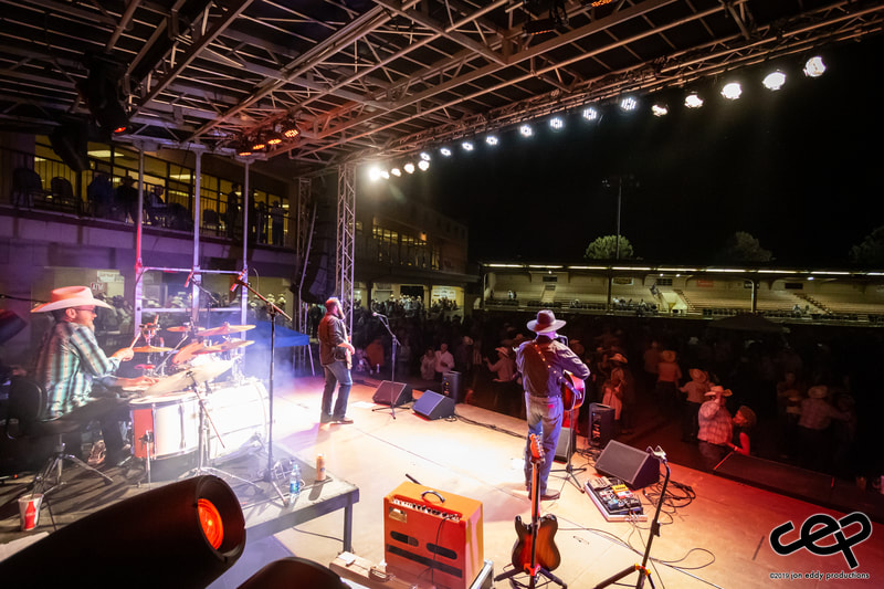 evening-music-band-to-audience Dancing at the Ride For The Brand Ranch Rodeo